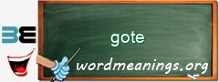 WordMeaning blackboard for gote